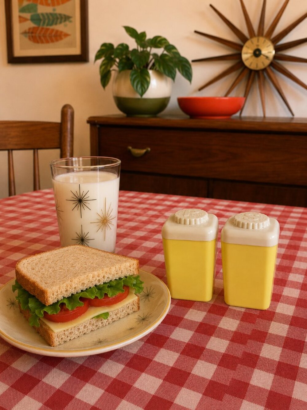 Vintage 1950's Lustro Ware Salt and Pepper Shakers